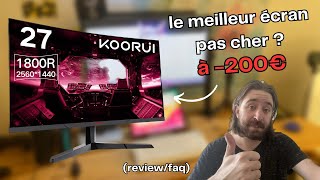 Le MEILLEUR écran GAMER pas cher   Review Koorui 27quot [upl. by Ellemrac]