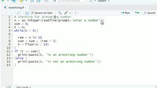 R Language Program Checking for Armstrong Number in Telugu [upl. by Hughett]