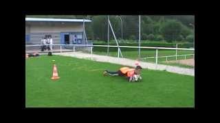 entrainement gardien but  exercice coordination 1 gardien de but football goalkeeper training [upl. by Ellasal]