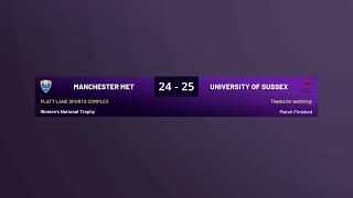 LIVE BUCS WOMENS RUGBY  MANCHESTER MET VS SUSSEX  KICK OFF 5PM  1ST FEB 2023 [upl. by Hacim341]