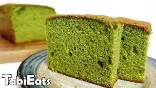 How to Make MATCHA CASTELLA Japanese Green Tea Sponge Cake [upl. by Jedthus529]