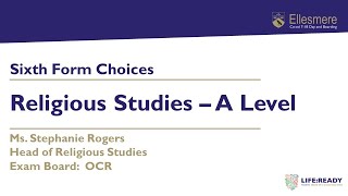 Ellesmere College  A Level Choices Religious Studies [upl. by Anifares55]