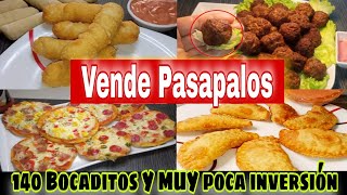 4 Recetas de PASAPALOS PASABOCAS BOCADITOS para Vender y ganar dinero 🤑Crea tú negocio desde casa [upl. by Chill]