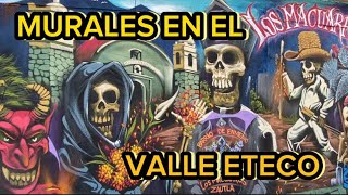 ASÍ DE INCREÍBLE SON LOS MURALES en el VALLE ETECO  Día de Muertos Oaxaca  Muerteadas [upl. by Ultun]