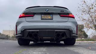 BMW G80 M3 G82 M4 Titanium Exhaust Sound BMW Performance Exhaust Systems  CarBahn by Steve Dinan [upl. by Aisinoid995]