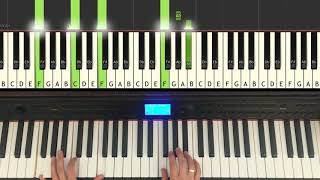 Nuvole Bianche  White Clouds  Ludovico Einaudi easy piano tutorial how to play piano Synthesia [upl. by Inglis424]