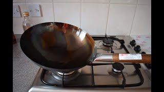 Takeaway method How to season a new carbon steel wok at home [upl. by Hutson]