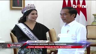 Presiden Jokowi Bertemu Dengan Finalis Putri Indonesia dan Miss Universe [upl. by Adirahs]