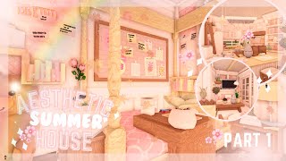 Bloxburg Speedbuild₊˚༄♡ ˎˊ˗AESTHETIC CLUTTERED SUMMER HOUSE˚˛ ♡ INFO IN DESCRIPTION💗🌸PART 1 [upl. by Birecree174]