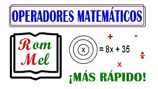 Operadores matemáticos  Una forma sencilla de resolver un clásico problema [upl. by Chung]