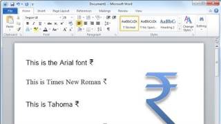 India Rupee Symbol in Microsoft Word  symbol ₹ code INR [upl. by Beasley]