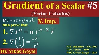 Gradient of a Scalar Field 5 in Hindi V Imp  Vector Calculus  Engineering Mathematics [upl. by Anirazc]