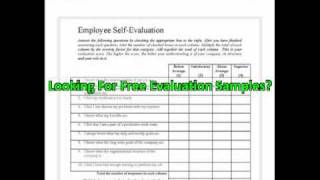 Employee Performance Evaluation Examples [upl. by Gapin]