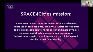 SPACE4Cities Webinar 1  Demystifying space technologies for cities communities and regions [upl. by Loydie]