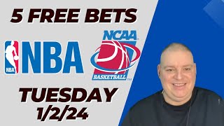 Tuesday 5 Free Betting Picks amp Predictions  1224 l Picks amp Parlays [upl. by Culbert]