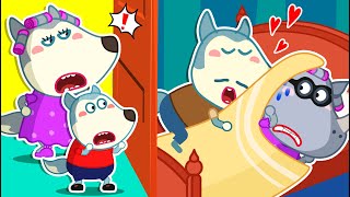 Theres a Stranger in Dads Room Family Problems with Lycan 🐺 Cartoons for Kids  LYCAN  Arabic [upl. by Aitnic836]