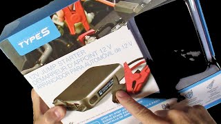 TYPE S 12V Jump Starter 8000mAh Portable Power Bank Unboxing and Review 2021 [upl. by Nimrak816]