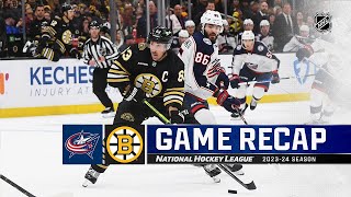 Blue Jackets  Bruins 123  NHL highlights 2023 [upl. by Behm481]