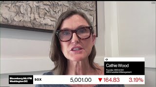 Cathie Wood on Fed Stocks Jobs Report Nvidia [upl. by Lehte]