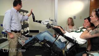 Paralyzed Man Moves Robotic Arm With His Thoughts  UPMC [upl. by Eustasius]