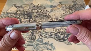 Viscontis Van Gogh series Old Vineyard With Peasant Woman Fountain Pen Unboxing amp 1st Impressions [upl. by Naawaj]