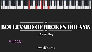 Boulevard Of Broken Dreams Female Key Joker x Green Day Karaoke Piano Cover [upl. by Tab]