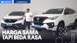 BEDA SEGMEN TAPI HARGA BEKASNYA SAMA PILIH MANA FORTUNER TRD SPORTIVO 2020 VS HONDA CRV TURBO 2021 [upl. by Barret]