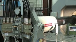 US Navy unveils highspeed rail gun [upl. by Sulakcin220]