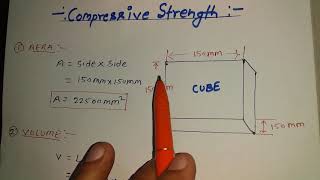 Compressive strength calculation in concrete cube [upl. by Raf]