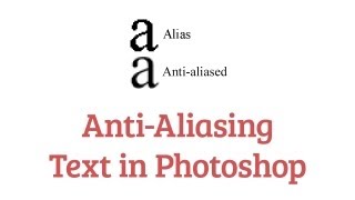 Quick Tip AntiAliasing Text in Photoshop [upl. by Arakaj]