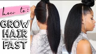 How To GROW HAIR Long Thick amp Healthy FAST 4 easy steps [upl. by Neyuq]