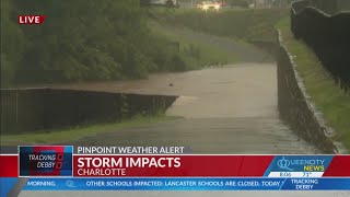 Heavy flooding reported throughout Charlotte [upl. by Tcideneb805]