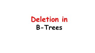 B tree  Deletion  Animated Example [upl. by Marni]