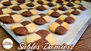 Sablés Damiers Recette Facile de Biscuits Maison [upl. by Roz]