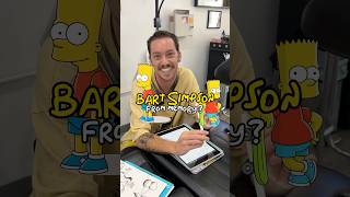 Tattoo Artists Draw Bart Simpson From Memory 🤔 tattoo tattooartist simpsons drawing tattooshop [upl. by Juana]