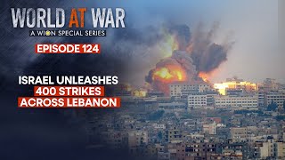 Israel unleashes 400 air amp missile strikes on Lebanon in New Phase of war  World At War [upl. by Cimah]