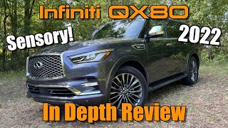 2022 Infiniti QX80 Sensory 4WD Start Up Test Drive amp In Depth Review [upl. by Wendye726]