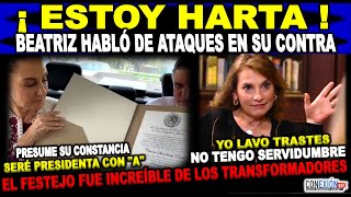 ¡Estoy Harta Beatriz Gtz habla de las calumnias en su contra Sheinbaum en festejo señala al PJ [upl. by Sajovich909]