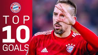 Franck Ribéry  Top 10 Goals for FC Bayern [upl. by Robinet]