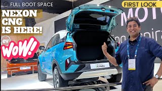 Tata Nexon CNG SUV  Turbo Petrol iCNG Walkaround amp First Look Review [upl. by Suedaht]