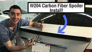 Carbon Fiber Spoiler Install On My Mercedes W204 C250 DIY [upl. by Akire]