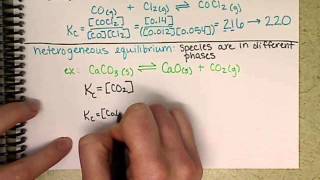 Chem162 Writing Equilibrium Constant Expressions Heterogeneous Equilibrium 142 [upl. by Nerra265]