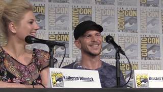 VIKINGS Panel SDCC Gustaf Skarsgård delights fans with Floki Giggle [upl. by Evannia]