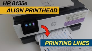 HP OfficeJet Pro 8135e Printhead Alignment  Fix Blurry Lines Missing Ink Quickly [upl. by Llebasi]