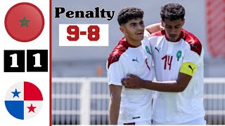 Panama u23 vs Morocco u20 11 Penalty 98  maurice revello 2023 [upl. by Cusick458]