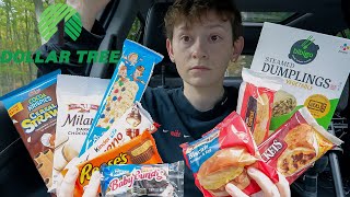 ASMR Dollar Store Car Mukbang Chocolate Candy Snack Cake Cookies Dumplings Breakfast Sandwich [upl. by Akenihs]