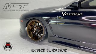 MST RMX 25 Toyota JZ3  I install the Yokomo oil shocks [upl. by Aerdnuahs]