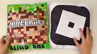 💚paper diy🩶 ROBLOX and MINECRAFT Blind Bags unboxing  asmr [upl. by Hubing]