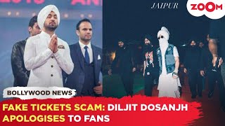 Diljit Dosanjhs BIG apology for fake tickets SCAM at Jaipur says Our tickets sold out so fast [upl. by Gniliem96]