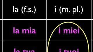 Italian Possessive Adjectives [upl. by Kalina]